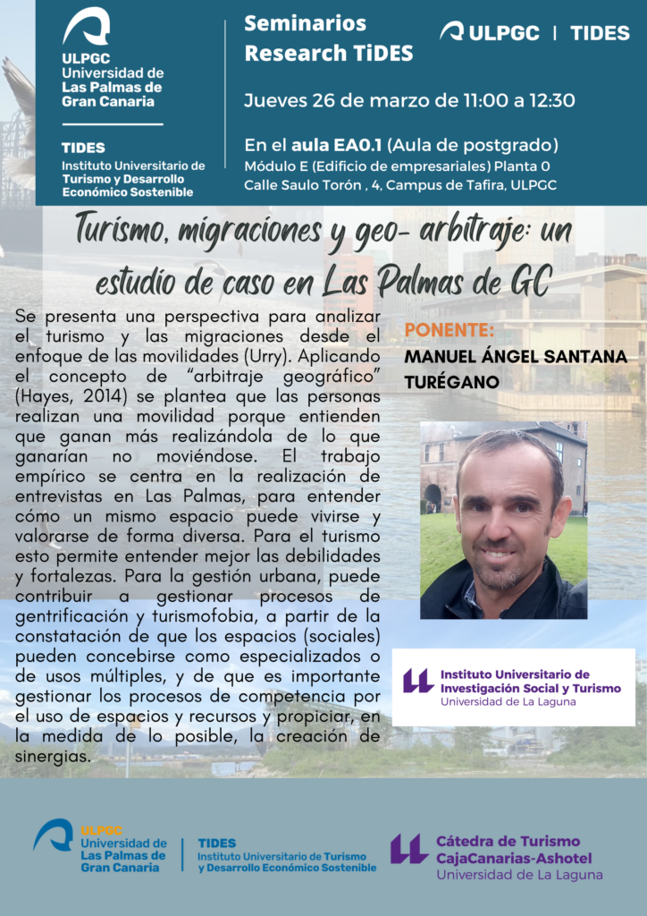 Turismo, migraciones y geo- arbitraje: un estudio de caso en Las Palmas de GC