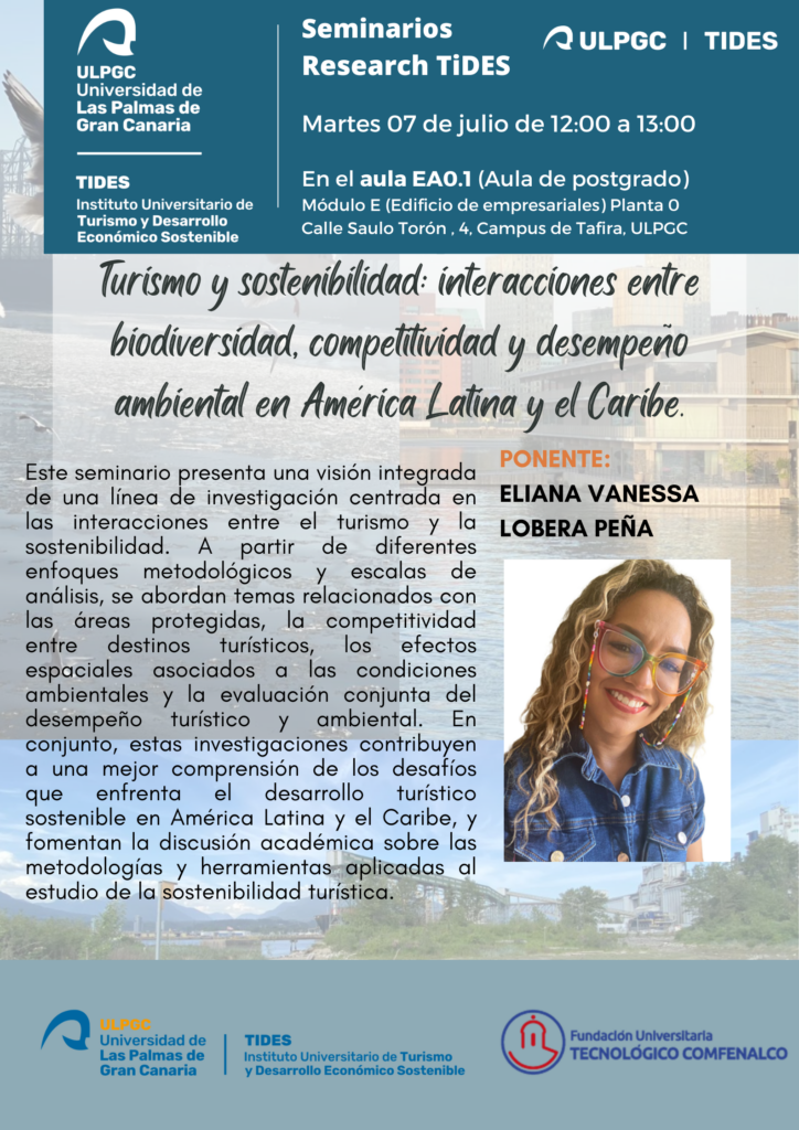 Turismo y sostenibilidad: interacciones entre biodiversidad, competitividad y desempeño ambiental en América Latina y el Caribe.